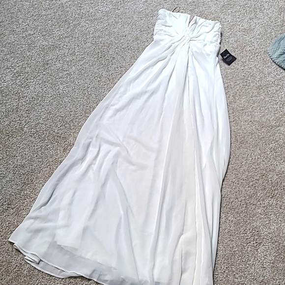 New White Soieblu strapless maxi dress size small - Picture 5 of 5
